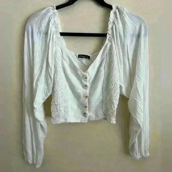 v ery J Tops - White long sleeve blouse